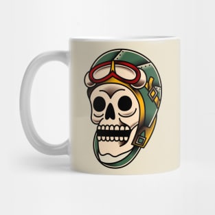 Fighter Pilot Skull Mug